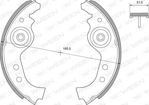 Ween 152-2271 - Bremžu loku komplekts adetalas.lv