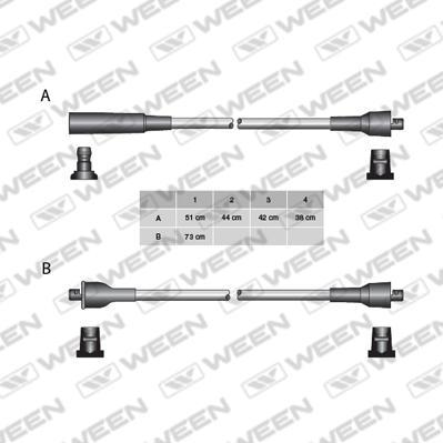 Ween 110-5213 - Augstsprieguma vadu komplekts adetalas.lv