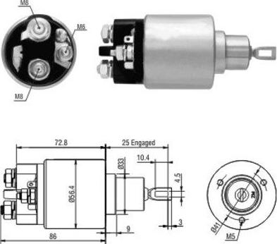 WE PARTS 471480010 - Ievilcējrelejs, Starteris adetalas.lv