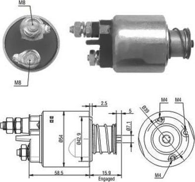 WE PARTS 471480020 - Ievilcējrelejs, Starteris adetalas.lv