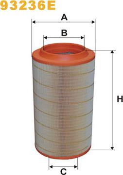 WIX Filters 93236E - Gaisa filtrs adetalas.lv