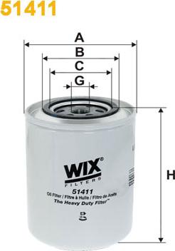 WIX Filters 51411 - Eļļas filtrs adetalas.lv