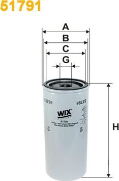 WIX Filters 51791 - Eļļas filtrs adetalas.lv