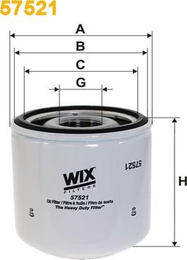 WIX Filters 57521 - Eļļas filtrs adetalas.lv