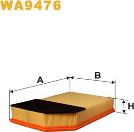 WIX Filters WA9476 - Gaisa filtrs adetalas.lv