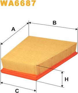 WIX Filters WA6687 - Gaisa filtrs adetalas.lv