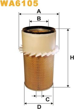 WIX Filters WA6105 - Gaisa filtrs adetalas.lv