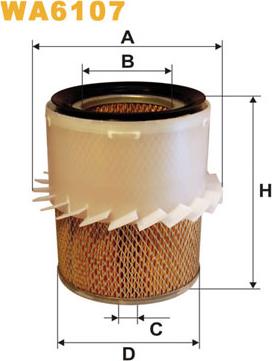 WIX Filters WA6107 - Gaisa filtrs adetalas.lv