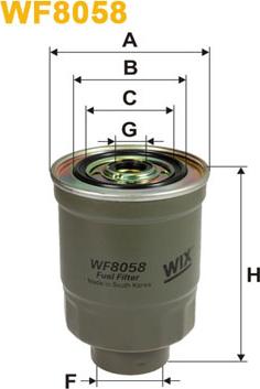 WIX Filters WF8058 - Degvielas filtrs adetalas.lv