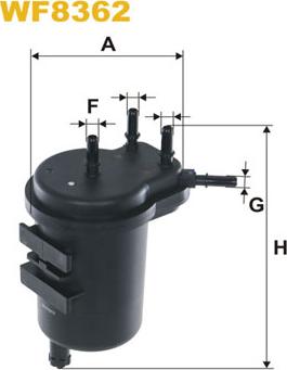 WIX Filters WF8362 - Degvielas filtrs adetalas.lv