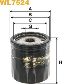 WIX Filters WL7524 - Eļļas filtrs adetalas.lv