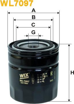 WIX Filters WL7097 - Eļļas filtrs adetalas.lv