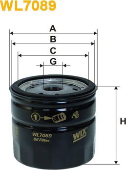 WIX Filters WL7089 - Eļļas filtrs adetalas.lv