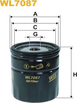 WIX Filters WL7087 - Eļļas filtrs adetalas.lv