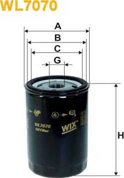 WIX Filters WL7070 - Eļļas filtrs adetalas.lv