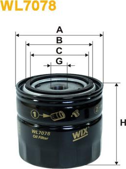 WIX Filters WL7078 - Eļļas filtrs adetalas.lv