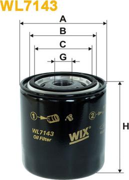 WIX Filters WL7143 - Eļļas filtrs adetalas.lv