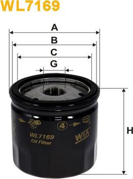 WIX Filters WL7169 - Eļļas filtrs adetalas.lv