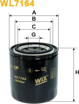 WIX Filters WL7164 - Eļļas filtrs adetalas.lv