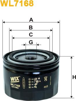 WIX Filters WL7168 - Eļļas filtrs adetalas.lv