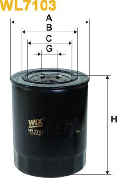 WIX Filters WL7103 - Eļļas filtrs adetalas.lv