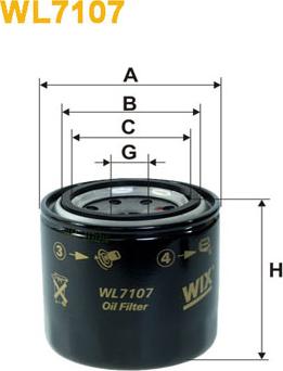 WIX Filters WL7107 - Eļļas filtrs adetalas.lv