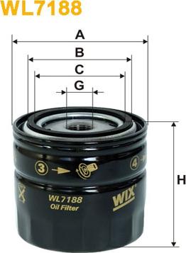 WIX Filters WL7188 - Eļļas filtrs adetalas.lv