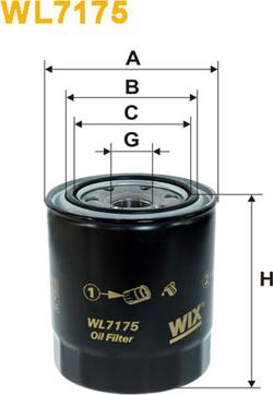 WIX Filters WL7175 - Eļļas filtrs adetalas.lv