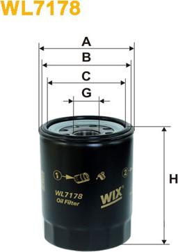 WIX Filters WL7178 - Eļļas filtrs adetalas.lv