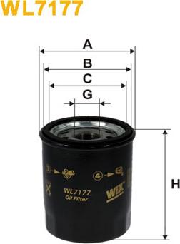 WIX Filters WL7177 - Eļļas filtrs adetalas.lv