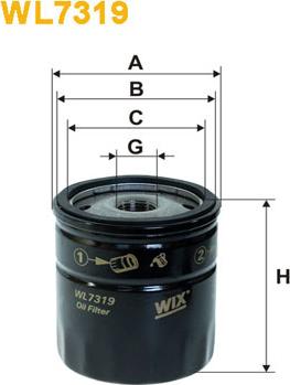 WIX Filters WL7319 - Eļļas filtrs adetalas.lv