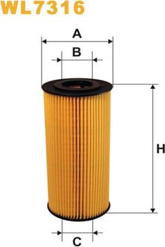 WIX Filters WL7316 - Eļļas filtrs adetalas.lv