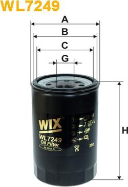 WIX Filters WL7249 - Eļļas filtrs adetalas.lv