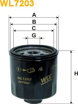 WIX Filters WL7203 - Eļļas filtrs adetalas.lv