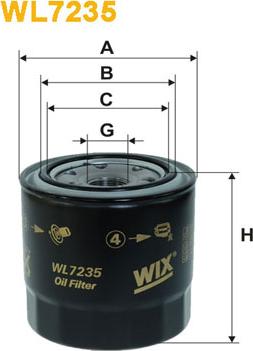 WIX Filters WL7235 - Eļļas filtrs adetalas.lv