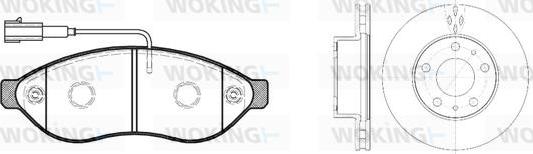 Woking 813373.00 - Bremžu komplekts, Disku bremzes adetalas.lv