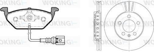 Woking 87333.09 - Bremžu komplekts, Disku bremzes adetalas.lv