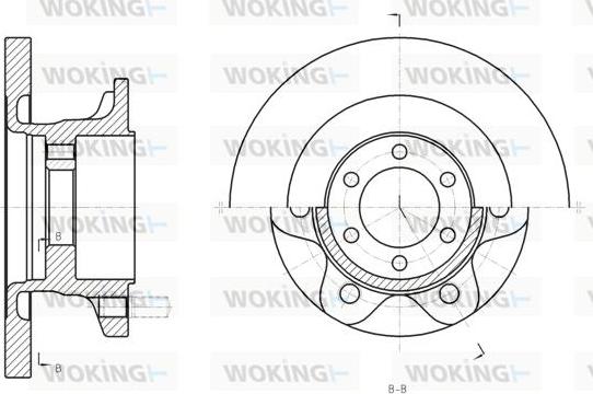 Woking D61308.00 - Bremžu diski adetalas.lv