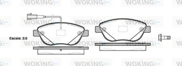 Woking P9593.12 - Bremžu uzliku kompl., Disku bremzes adetalas.lv