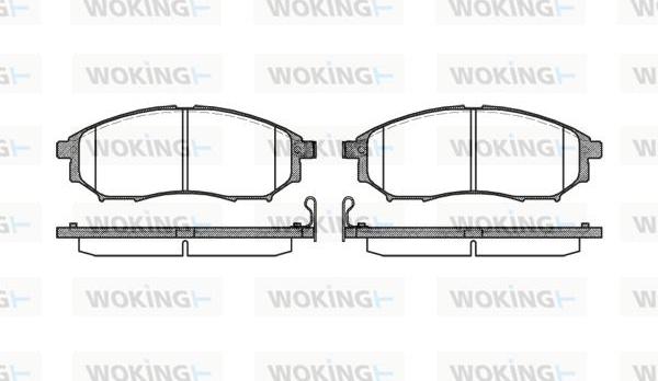 Woking P9523.14 - Bremžu uzliku kompl., Disku bremzes adetalas.lv