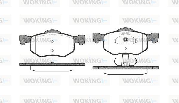 Woking P9023.00 - Bremžu uzliku kompl., Disku bremzes adetalas.lv