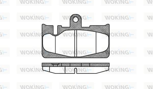 Woking P9893.00 - Bremžu uzliku kompl., Disku bremzes adetalas.lv