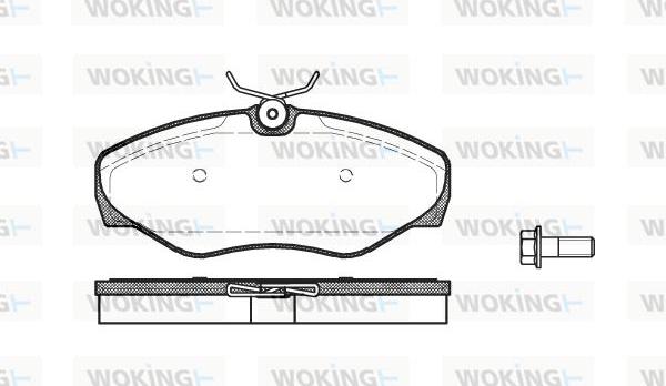 Woking P9343.00 - Bremžu uzliku kompl., Disku bremzes adetalas.lv