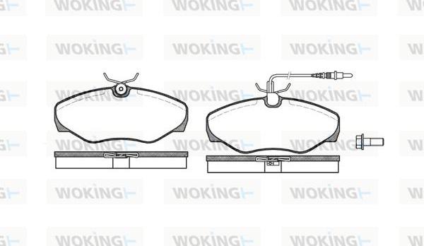 Woking P9343.01 - Bremžu uzliku kompl., Disku bremzes adetalas.lv