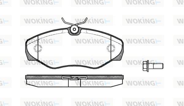 Woking P9343.10 - Bremžu uzliku kompl., Disku bremzes adetalas.lv