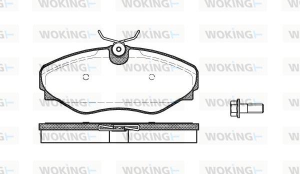 Woking P9343.20 - Bremžu uzliku kompl., Disku bremzes adetalas.lv