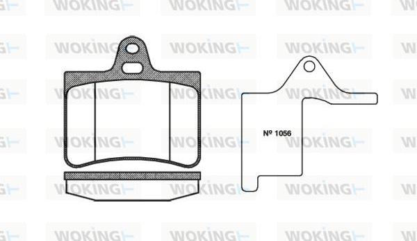 Woking P9303.00 - Bremžu uzliku kompl., Disku bremzes adetalas.lv