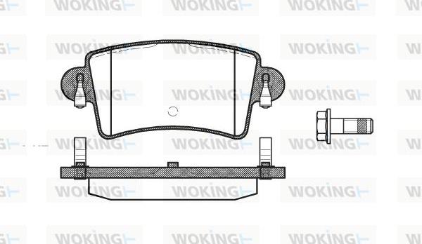 Woking P9333.00 - Bremžu uzliku kompl., Disku bremzes adetalas.lv