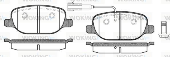 Woking P9783.02 - Bremžu uzliku kompl., Disku bremzes adetalas.lv