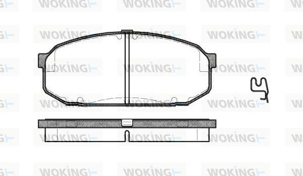 Woking P4043.02 - Bremžu uzliku kompl., Disku bremzes adetalas.lv